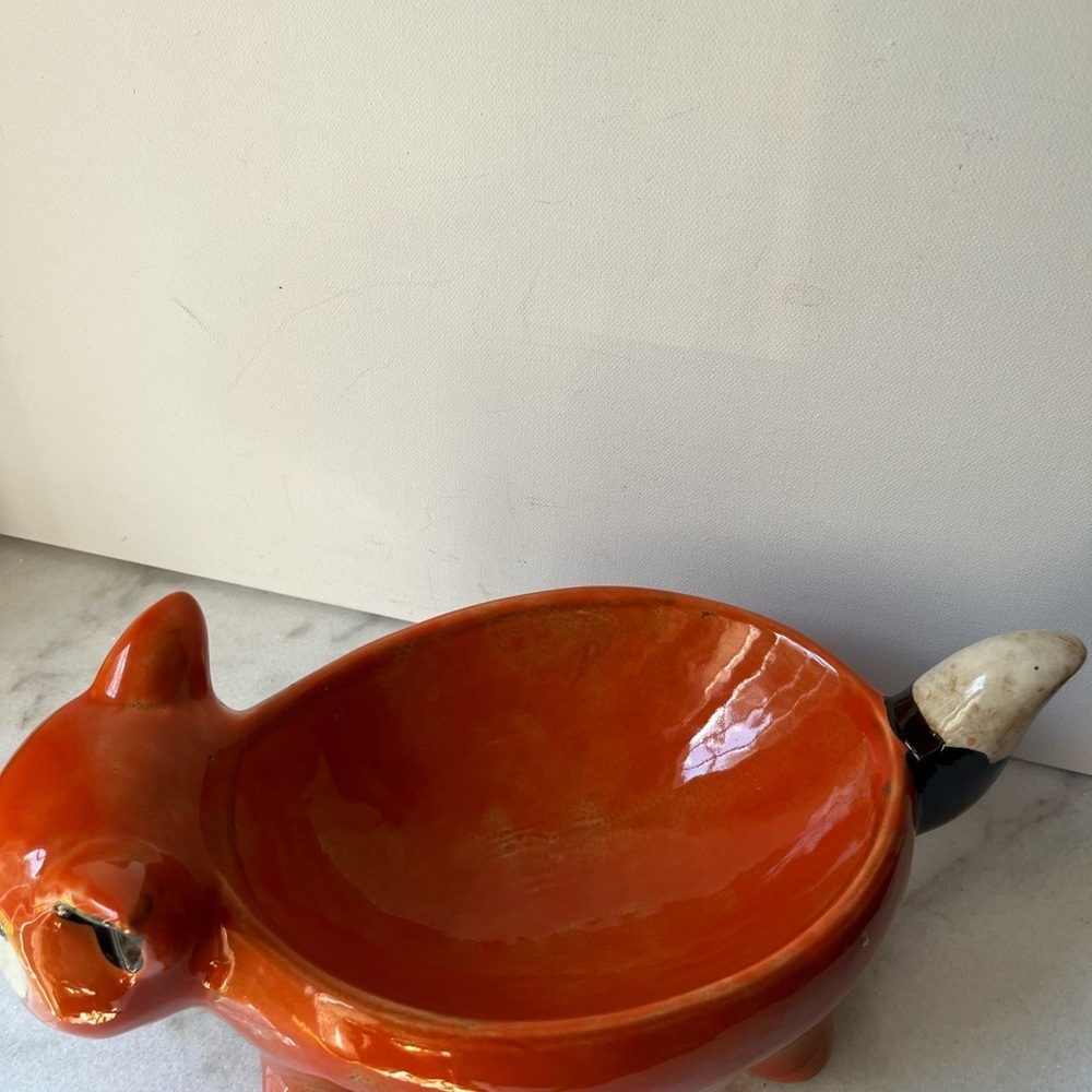 Orange Fox Ceramic Bowl by Pier 1 - Picture 6 of 14